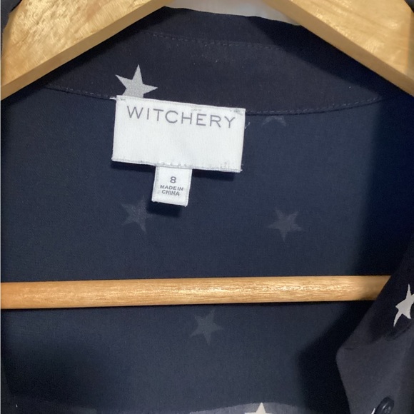 Witchery Sheer Star Button up Blouse - Picture 3 of 3